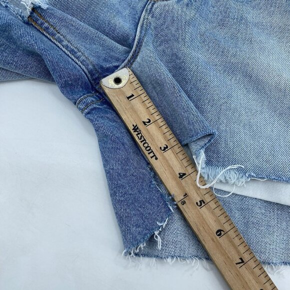 Hudson Denim 26 Distressed Sloane Step Hem Button Fly Light Wash Cutoffs Shorts - Picture 13 of 15